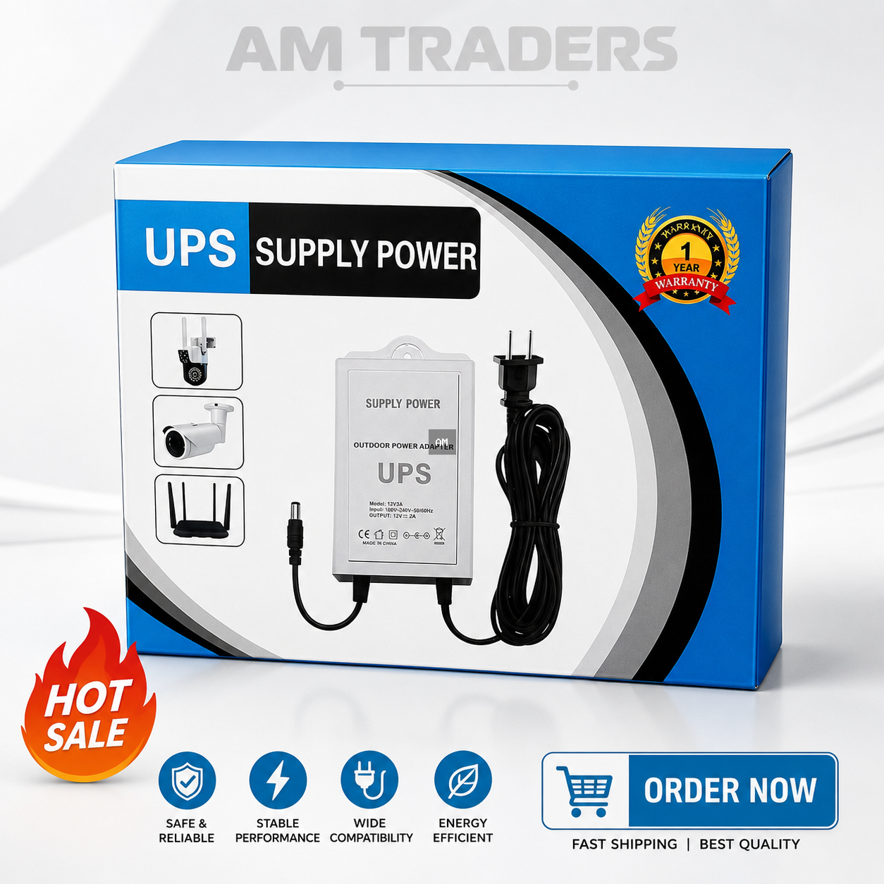 Mini UPS Supply Power for Router, CCTV & Networking Devices
